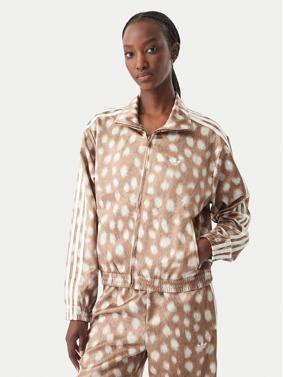 adidas Bluza Firebird KT2143 Brązowy jasny Regular Fit
