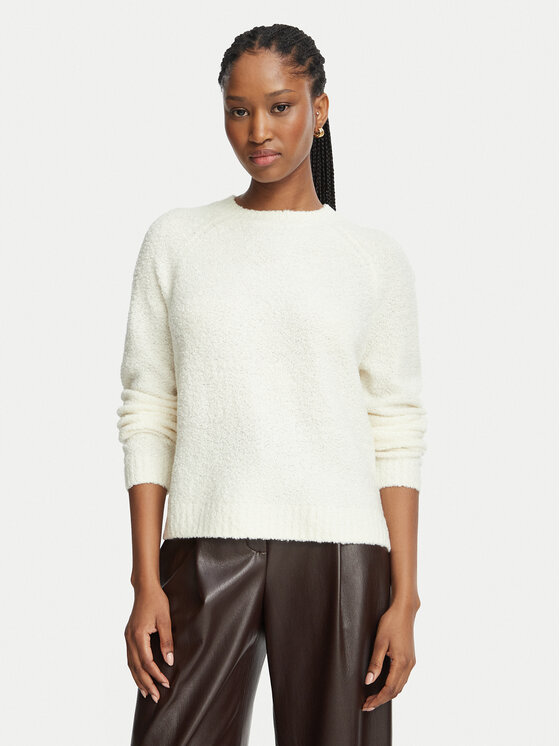 BOSS Sweter Febisana 50567052 Kremowy Relaxed Fit