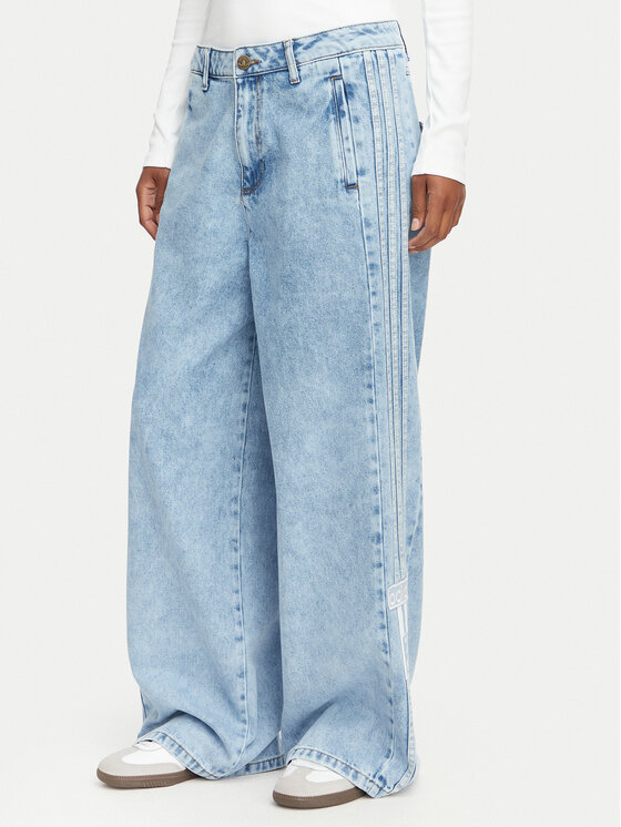adidas Jeansy Adibreak Mid Rise Wide Leg Denim Pant KT2651 Niebieski jasny Wide Leg