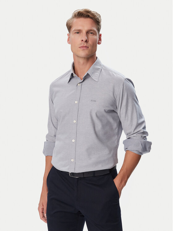 BOSS Koszula Relegant 6 M 50569606 Niebieski Regular Fit
