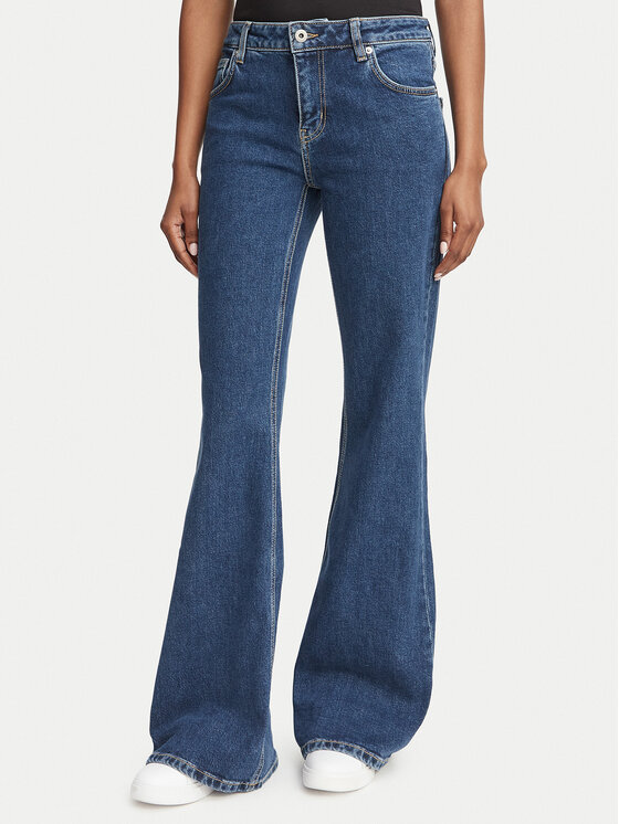 HUGO Jeansy Gelissa_4_B  50569843 Granatowy Flare Fit