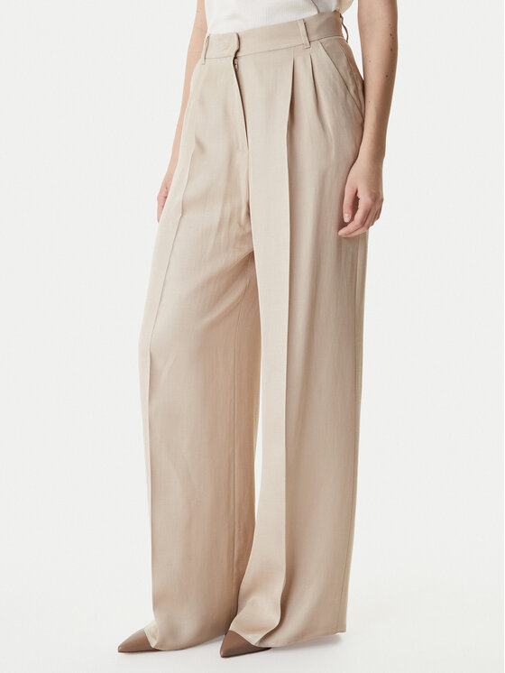 Marella Spodnie materiałowe Adito 2615131221 Beżowy Straight Fit