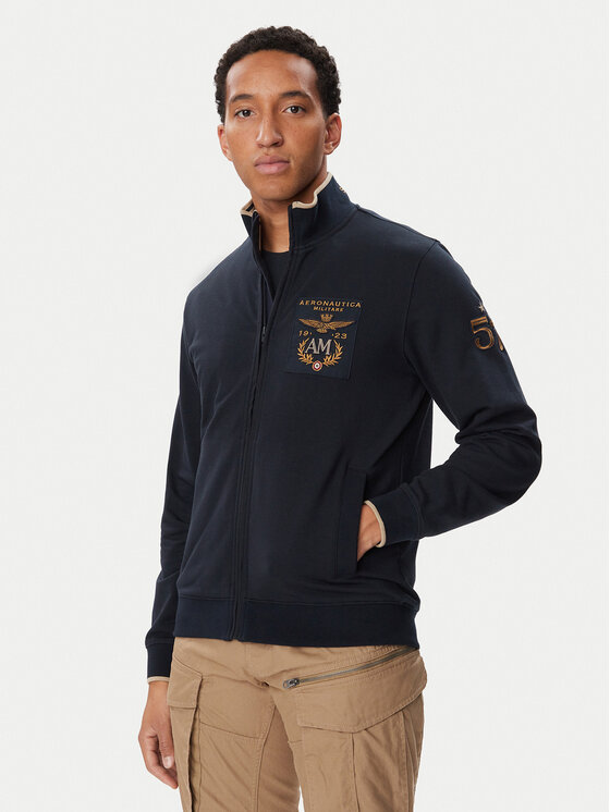 Aeronautica Militare Bluza 262FE2136UF00662 Granatowy Regular Fit