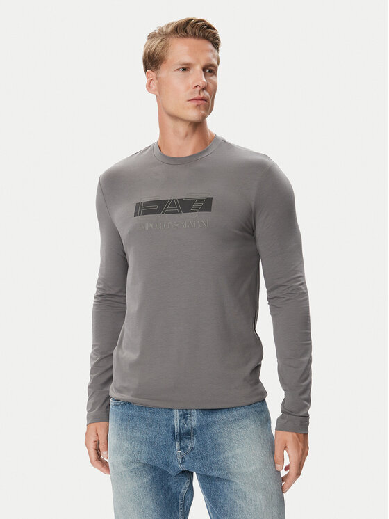 EA7 Emporio Armani Longsleeve 7M002417 AF10373 M8011 Czarny Slim Fit