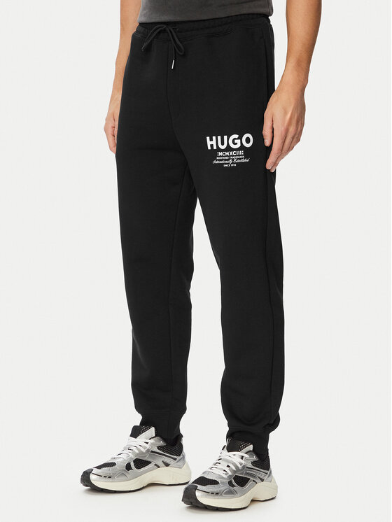 HUGO Spodnie dresowe Nevez 50510734 Czarny Loose Fit