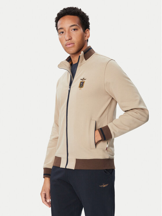 Aeronautica Militare Bluza 262FE2089UF00662 Beżowy ciemny Regular Fit