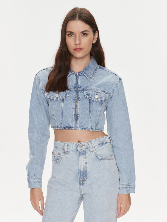 Tommy Jeans Kurtka jeansowa DW0DW17450 Niebieski Slim Fit