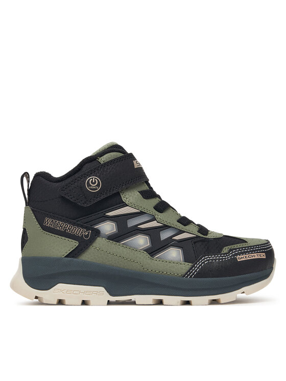 Skechers Trzewiki S-Lights Waterproof: Storm Blazer - Glow Trail 406381L/BKOL Czarny