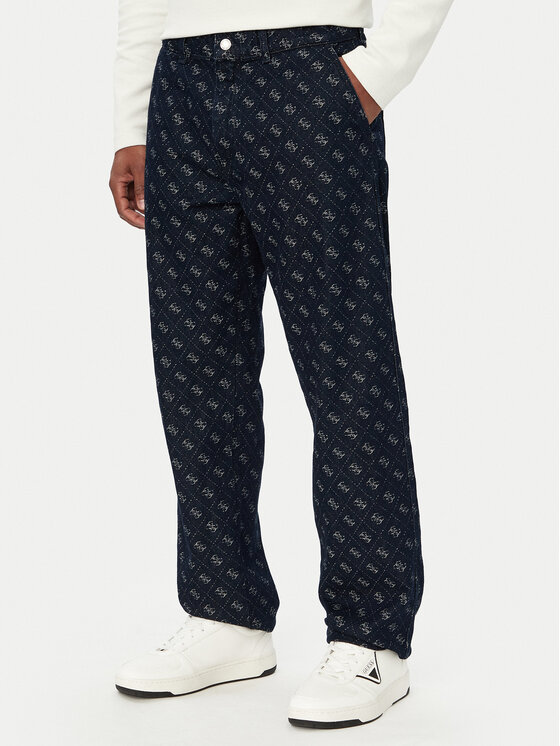 Guess Jeansy Damon M6YAV7 D1290 Granatowy Relaxed Fit