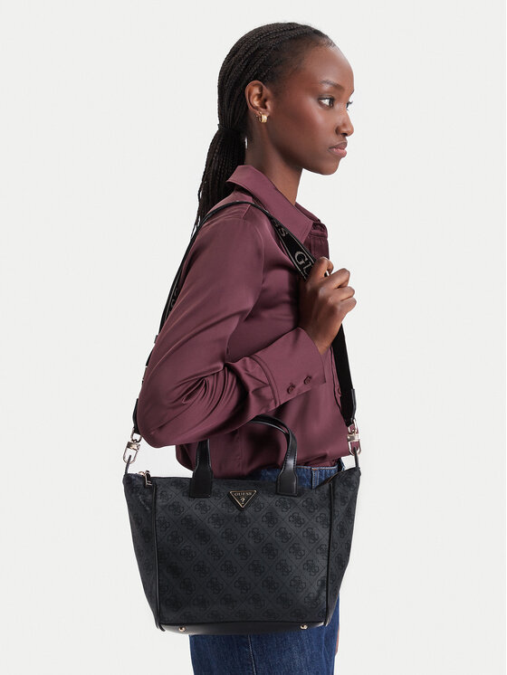 Guess Torebka Adrian Logo Travel TWNB21 68019 Szary ciemny
