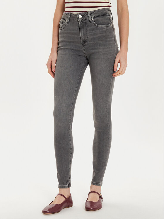 Tommy Hilfiger Jeansy Harlem WW0WW44117 Szary Skinny Fit