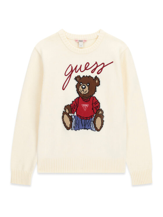 Guess Sweter H6BR01 Z1336 Kremowy Regular Fit