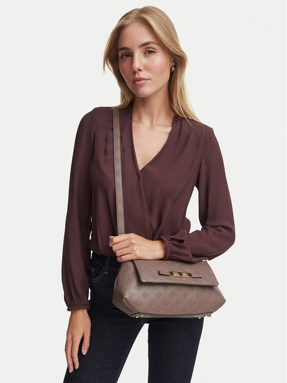Guess Torebka Carmella HWPD22 25200 Beżowy ciemny