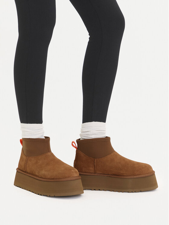 Ugg Śniegowce W Classic Mini Dipper 1168170 Brązowy