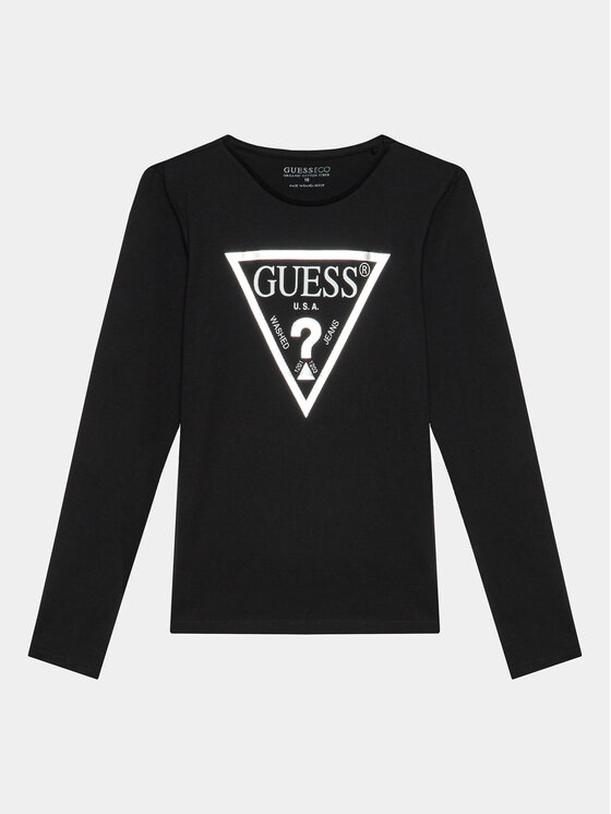 Guess Bluzka J84I36 K8HM0 Czarny Regular Fit