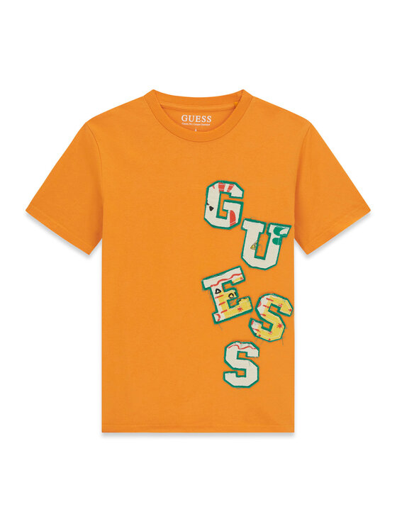 Guess T-Shirt L6GI02 K8HM4 Pomarańczowy Relaxed Fit