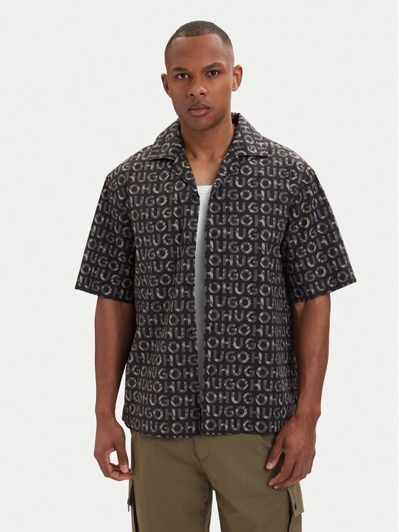 HUGO Koszula Espino 50560606 Czarny Oversize
