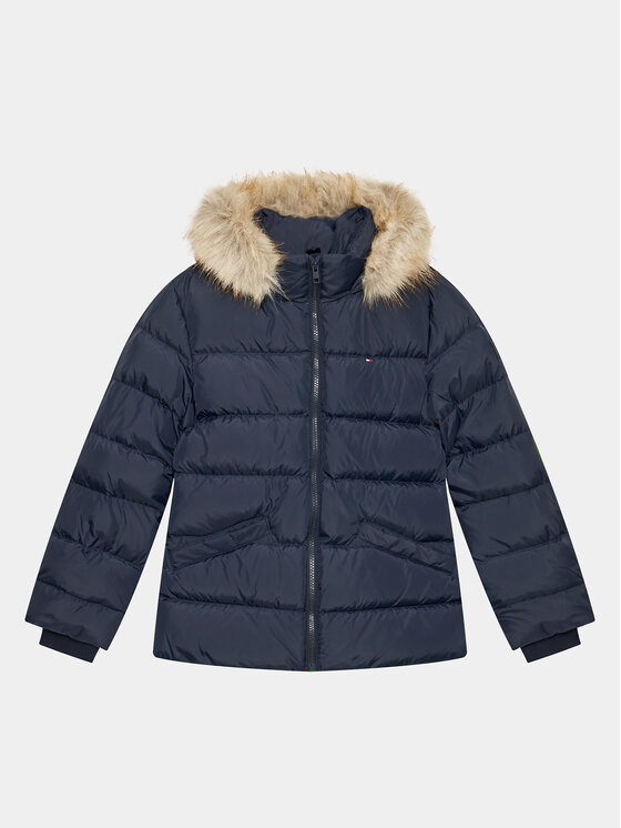 Tommy Hilfiger Kurtka puchowa Essential KG0KG07399 D Granatowy Regular Fit