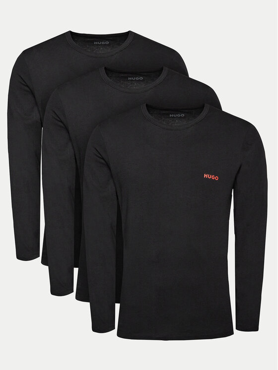 HUGO Komplet longsleeve 50492631 Czarny Regular Fit