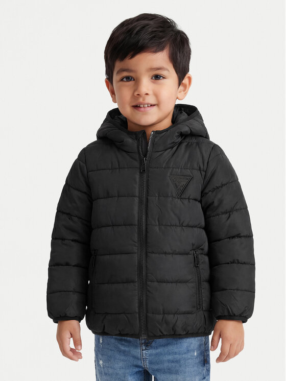 Guess Kurtka puchowa H4BT03 WCFM0 Czarny Regular Fit