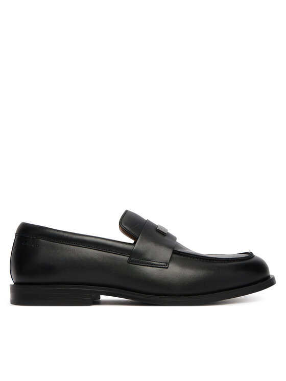 Calvin Klein Półbuty Ess Rubber Loafer Hw Plaq Va Lth HM0HM02177 Czarny