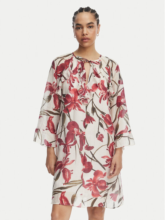 Artigli Sukienka codzienna ACAB004855 Biały Regular Fit