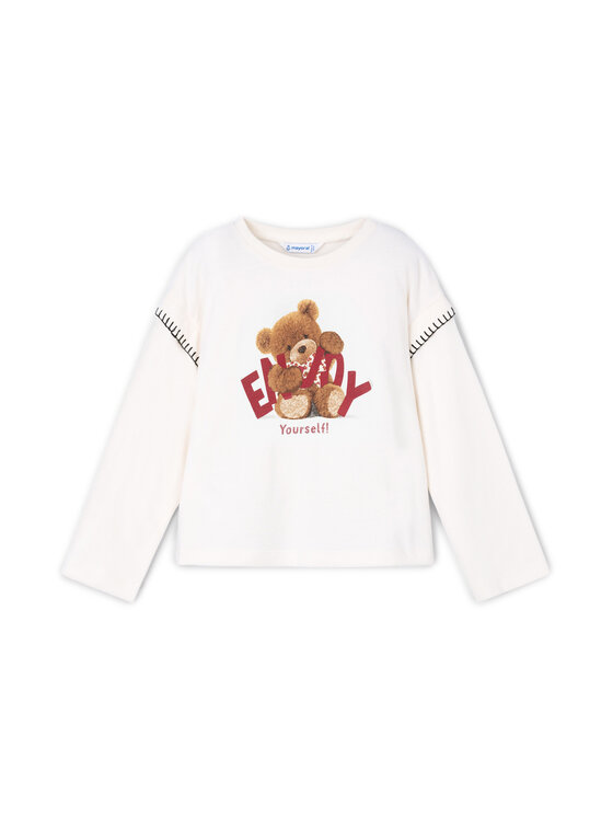 Mayoral Bluzka 4012 Écru Regular Fit