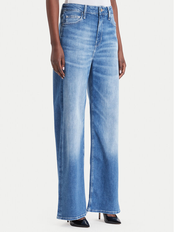 Guess Jeansy W6YA82 D1331 Niebieski Wide Leg