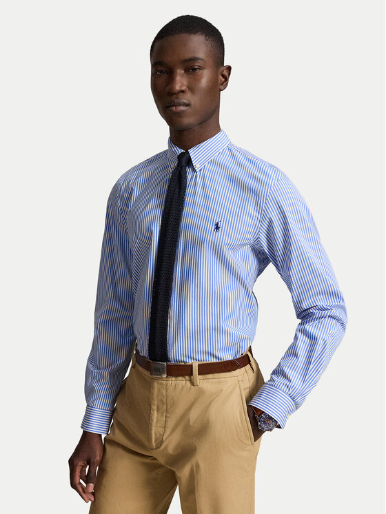 Polo Ralph Lauren Koszula 710929344001 Niebieski Slim Fit