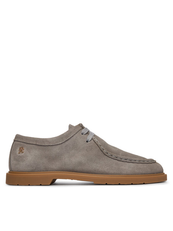 Tommy Hilfiger Półbuty Lightweight Suede Apron Toe FW0FW09262 Szary