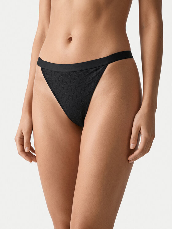 Calvin Klein Underwear Stringi LV00QF9095 Czarny