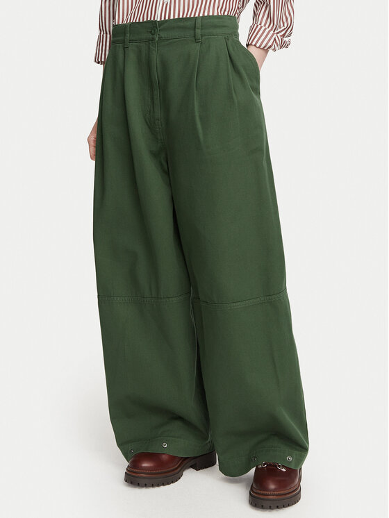 Weekend Max Mara Spodnie materiałowe Bacca 2625136111 Khaki Relaxed Fit