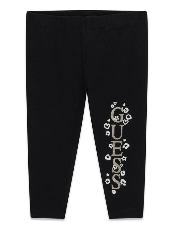 Guess Legginsy K6BB02 K5884 Czarny Regular Fit