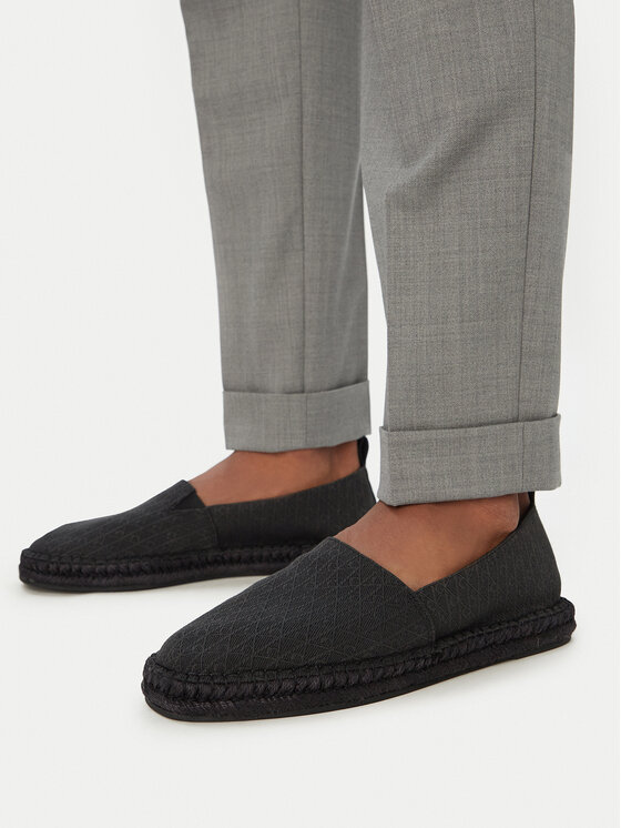 Calvin Klein Espadryle Espadrille Aop Cv HM0HM02231 Czarny