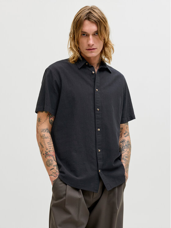 Jack & Jones Koszula Summer 12289160 Czarny Regular Fit