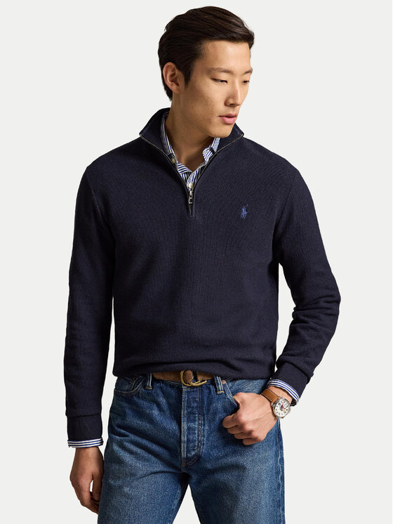 Polo Ralph Lauren Sweter 710B18060004 Granatowy Regular Fit