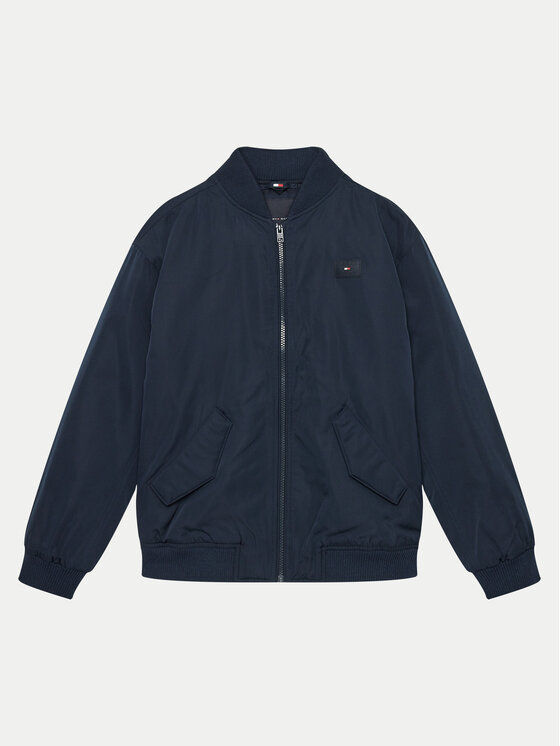 Tommy Hilfiger Kurtka bomber KB0KB09091 Granatowy Relaxed Fit