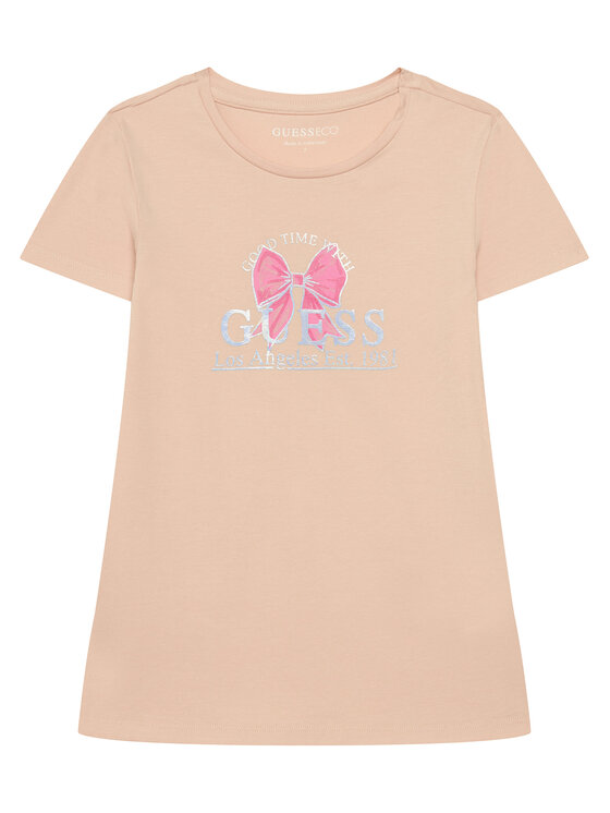 Guess T-Shirt J6GI28 K6YW4 Różowy jasny Regular Fit