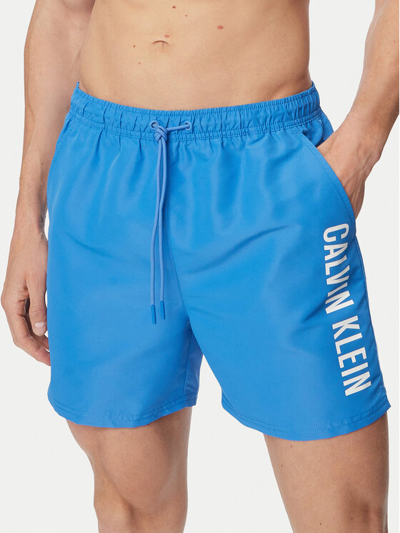 Calvin Klein Swimwear Szorty kąpielowe LV00N61047 Niebieski Regular Fit