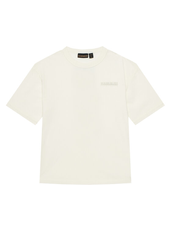 Napapijri T-Shirt S-Ahr NP0A88ZO D Écru Regular Fit