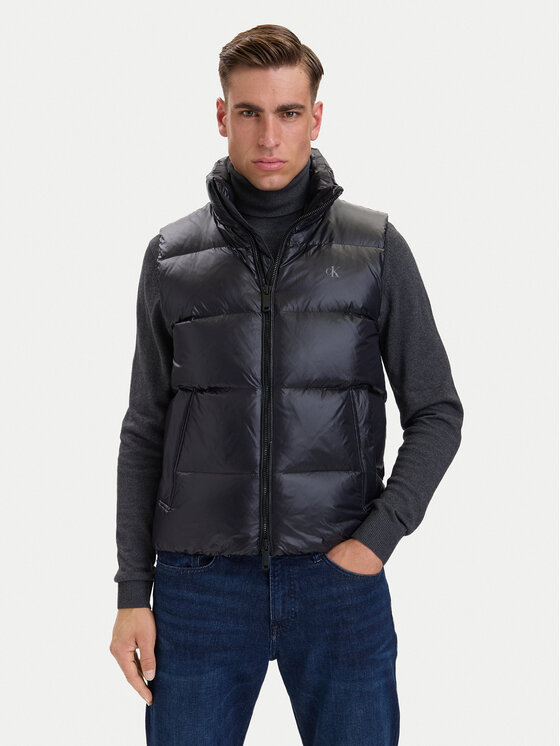 Calvin Klein Jeans Kamizelka LV04RH504G Czarny Regular Fit
