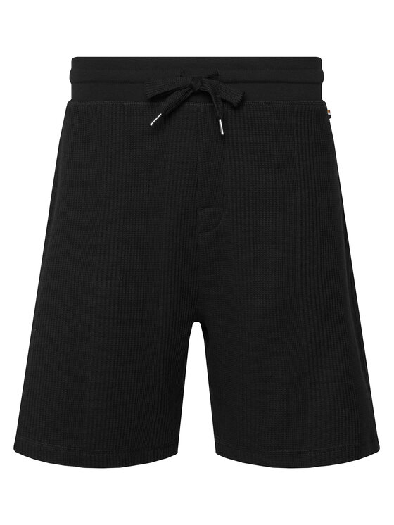 BOSS Szorty sportowe Structure 50540581 Czarny Regular Fit