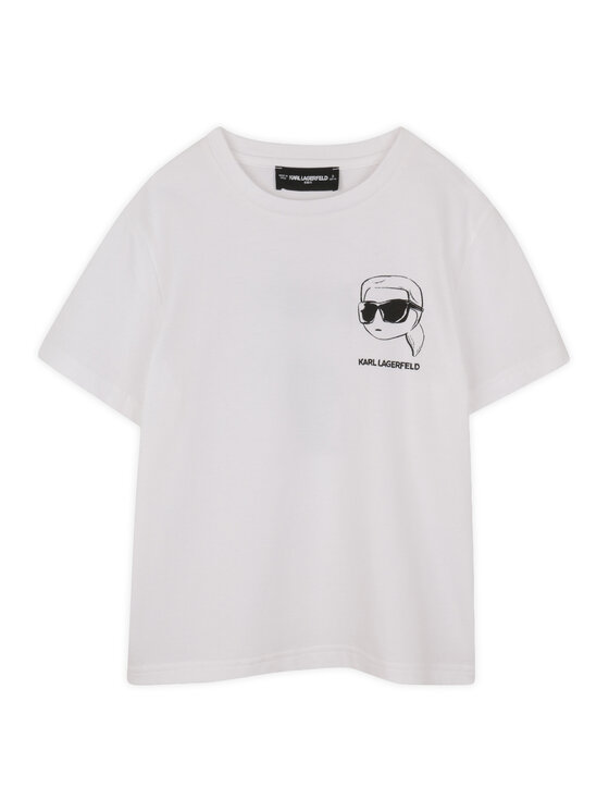 Karl Lagerfeld Kids T-Shirt Z31103 S Biały Regular Fit