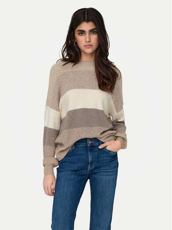 ONLY Sweter Atia 15220044 Beżowy Regular Fit