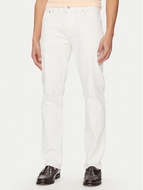 Tommy Hilfiger Jeansy Denton MW0MW38812 Biały Straight Fit