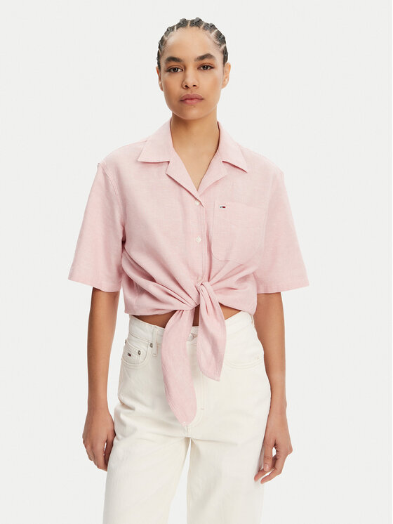 Tommy Jeans Koszula DW0DW20286 Różowy Regular Fit
