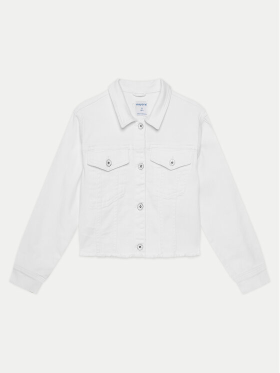 Mayoral Kurtka jeansowa 6406 Écru Regular Fit