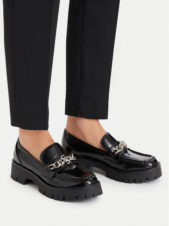 Guess Loafersy FLPALR ELE14 Czarny