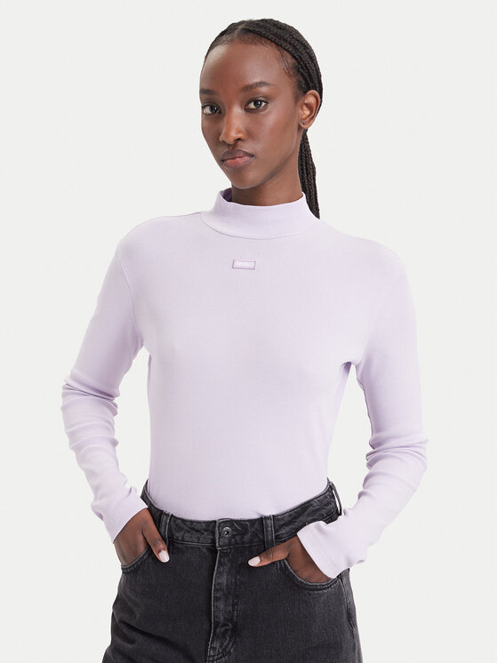 HUGO Bluzka Easy 50525318 Fioletowy jasny Regular Fit
