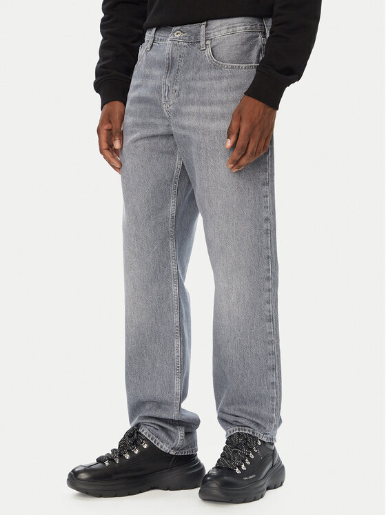 Karl Lagerfeld Jeans Jeansy B4M10027 Szary Straight Leg